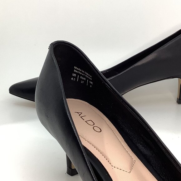 Aldo black kitten heels Brand name: Aldo Size : W - 6 US / 4 UK / 37 EU Color : - Picture 8 of 8